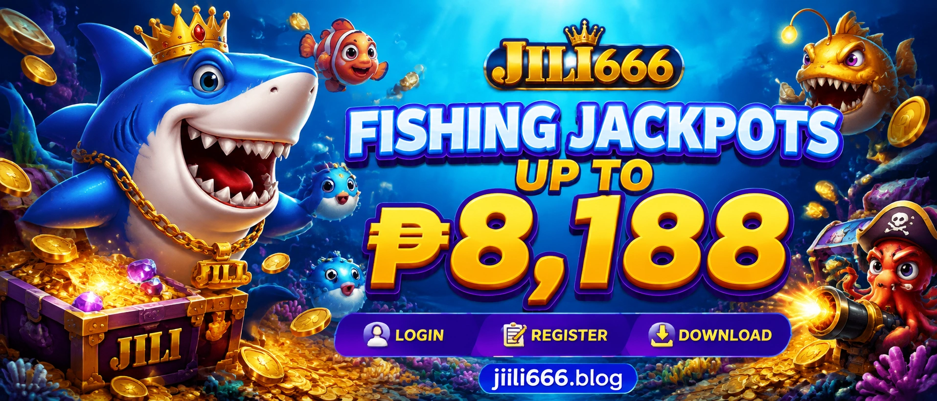 Mobile fishing game room and promo view